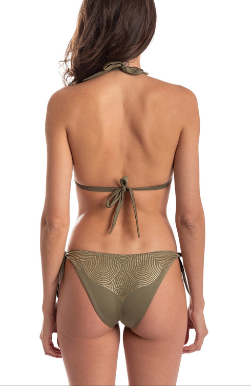 Triangel-Bikini Strass Grün PIN-UP STARS